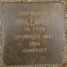 Stolperstein dedicated to Irma Landau