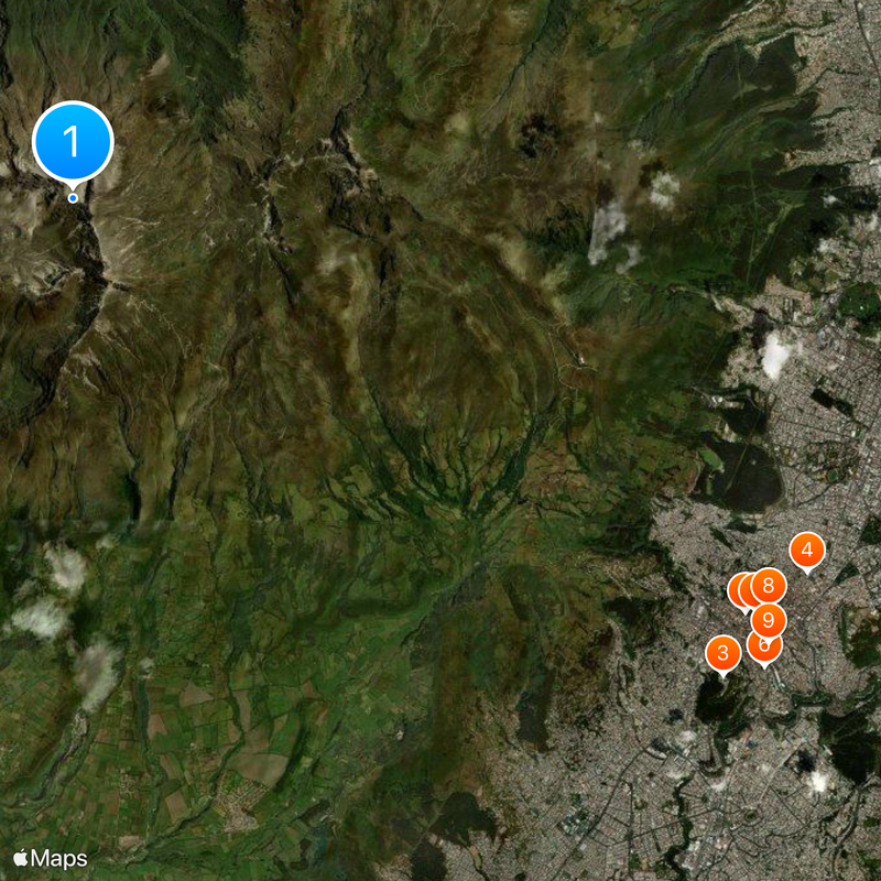 Pichincha Volcano Map