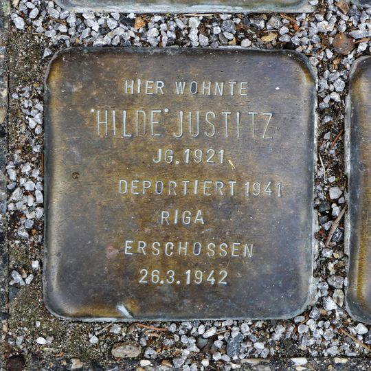 Stolperstein à la mémoire de Hilde Justitz