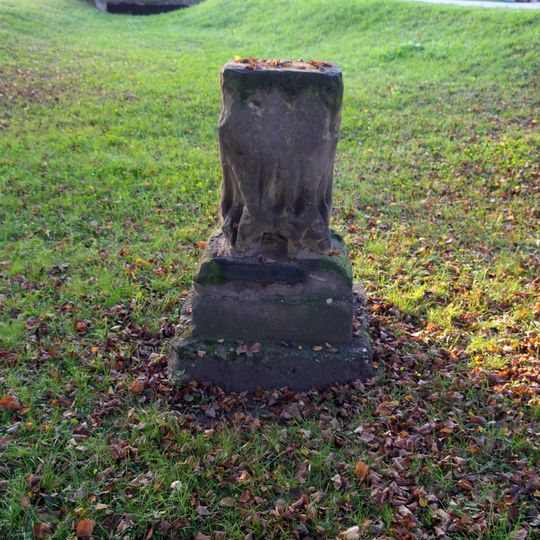 Piedestal of Saint John of Nepomuk column at Pražská street, Budyně nad Ohří