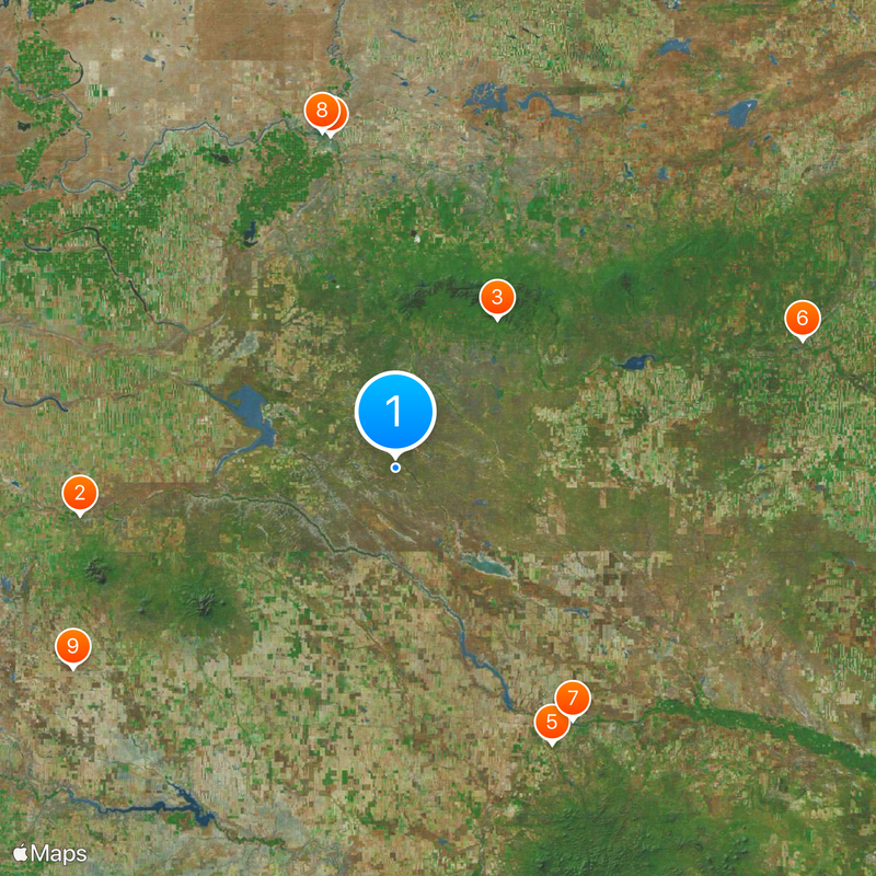 Dinosaur Park Formation Karte