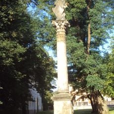 The Column with the statue of Virgin Mary in Sloup v Čechách