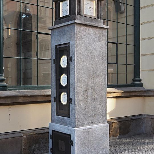 Meteorological column next to Masarykovo nádraží