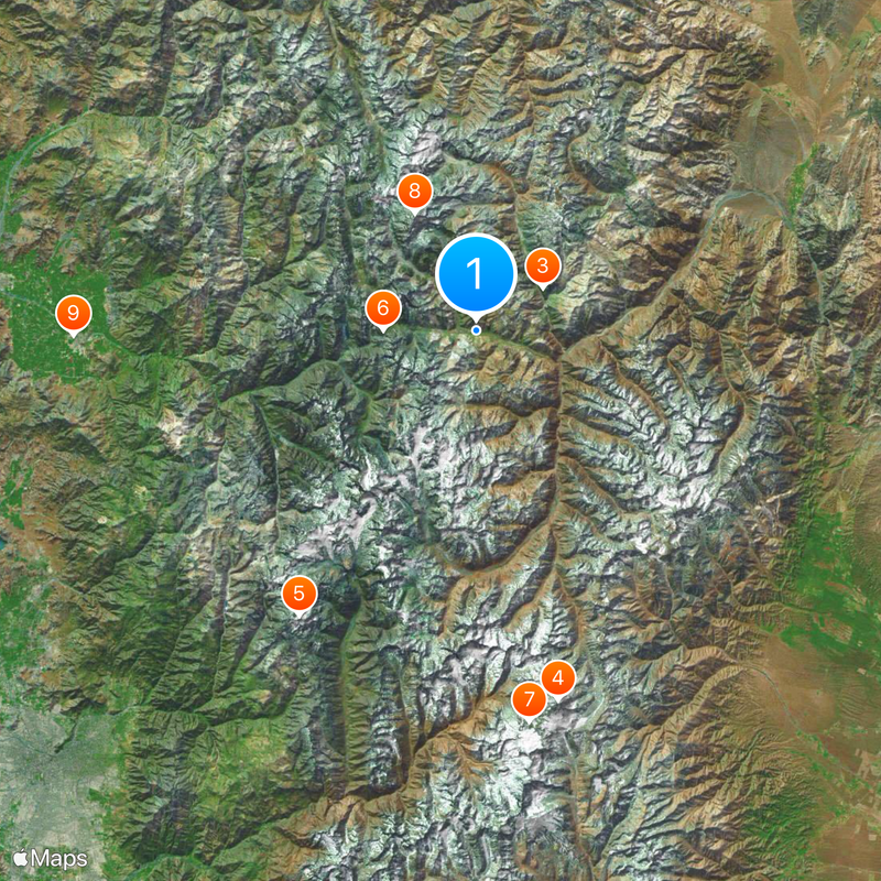 Puente del Inca Mapa