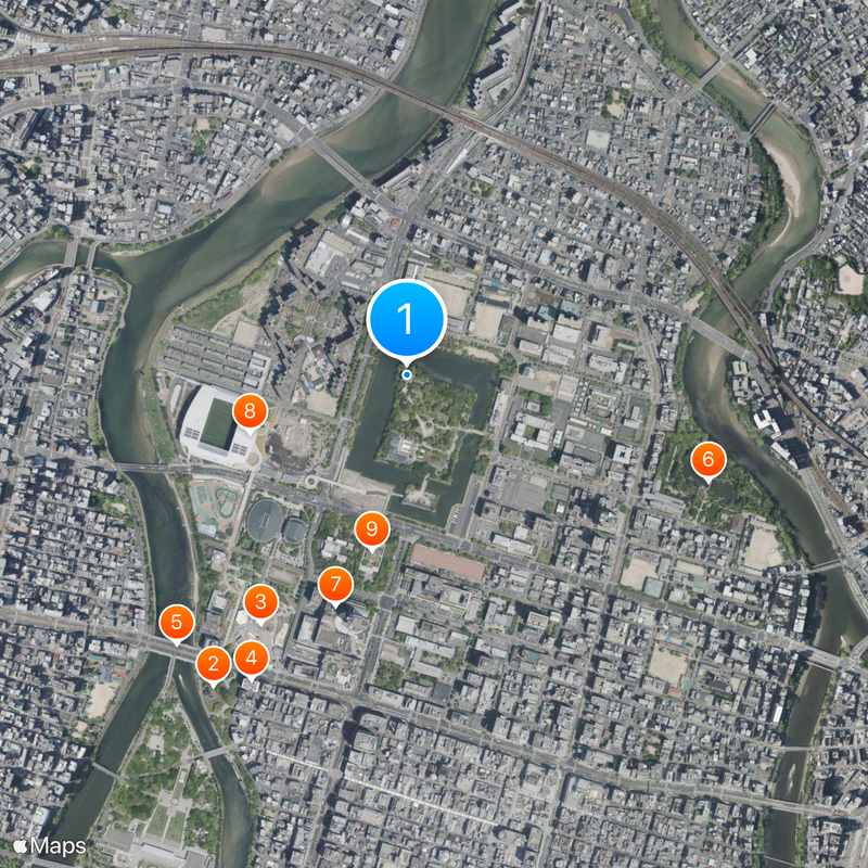 Château de Hiroshima Carte