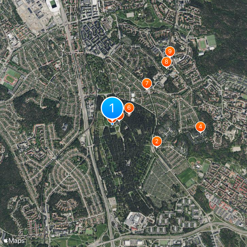 Skogskyrkogården Karte