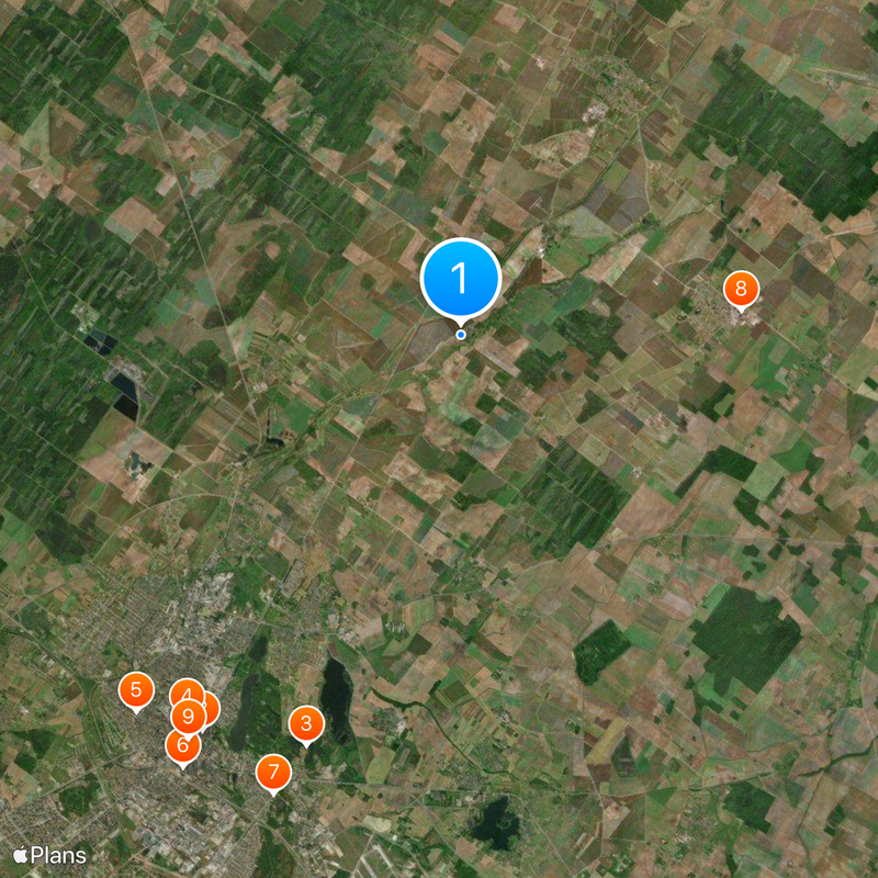 Berg der Kreuze Karte