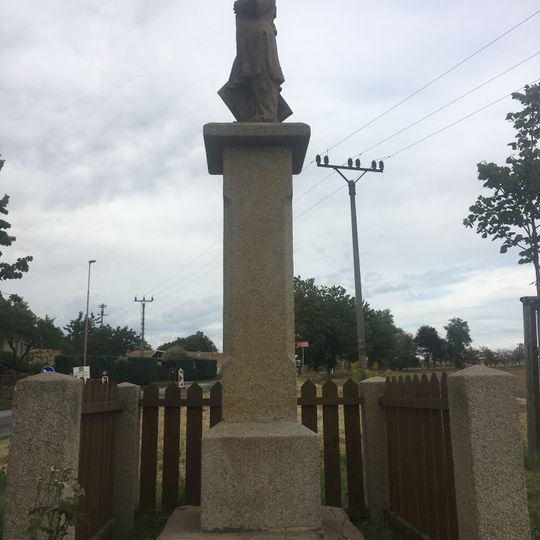 Saint Lawrence statue in Zruč Nad Sázavou