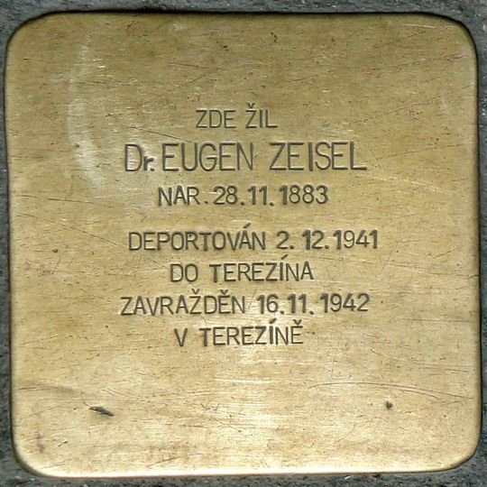 Stolperstein dedicated to Eugen Zeisel