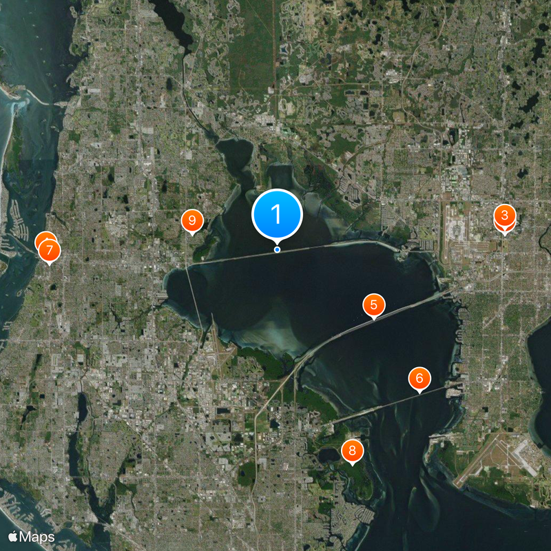 Courtney Campbell Causeway Mappa