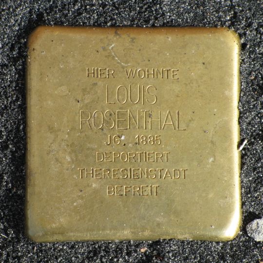 Stolperstein en memoria de Louis Rosenthal