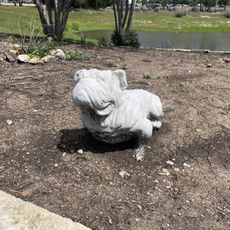 A statue of the dog that the park is named after. I'm unsure how permanent this is.