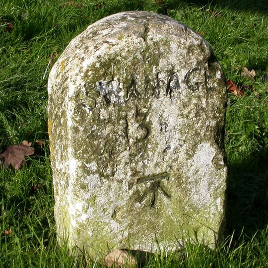 Milestone, jct of B3351 and road to beach car parks