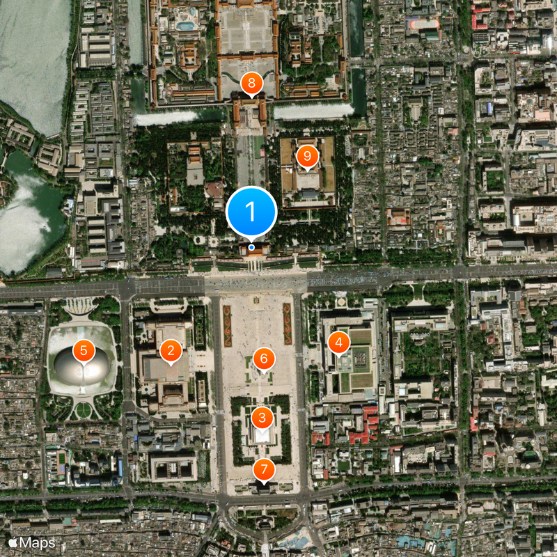 Puerta de Tian'anmen Mapa