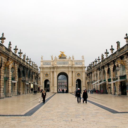 Place Stanislas, Place de la Carrière and Place d'Alliance in Nancy