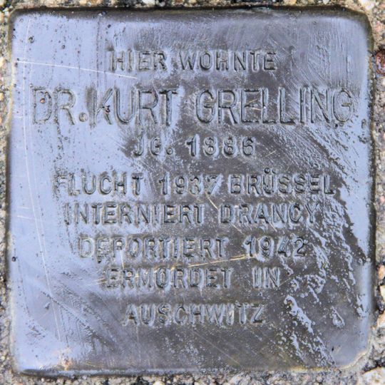 Stolperstein für Dr. Kurt Grelling