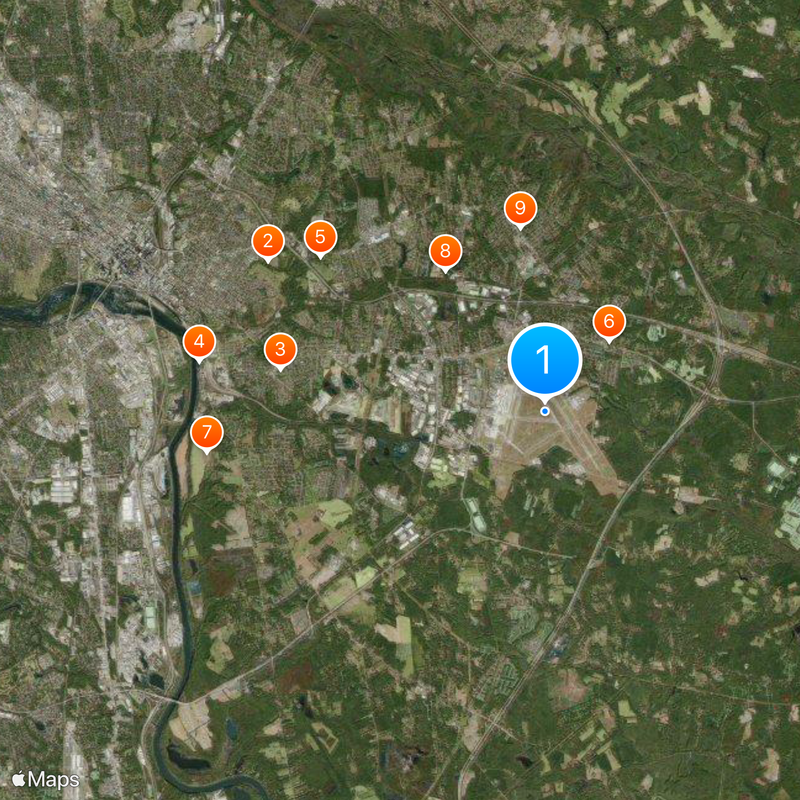 Richmond International Airport Map