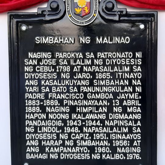 Church of Malinao historical marker