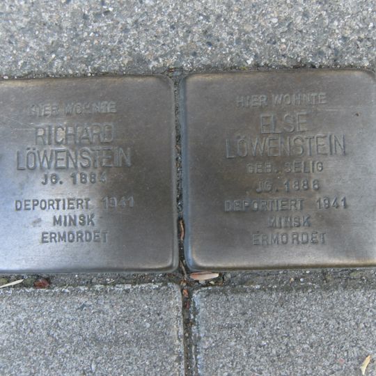Stolperstein en memoria de Richard Löwenstein