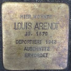 Stolperstein en memoria de Louis Arendt