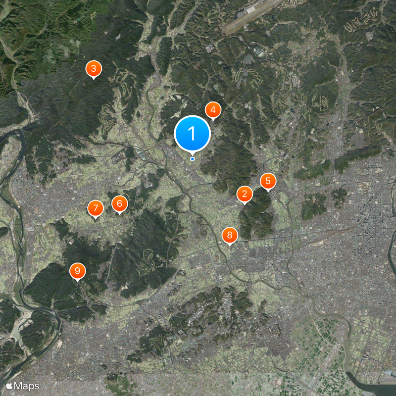 Château de Takamatsu Carte