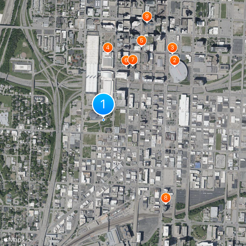 Kauffman Center for the Performing Arts Mappa