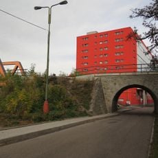 Railway bridge over road III/1068 in Brodce