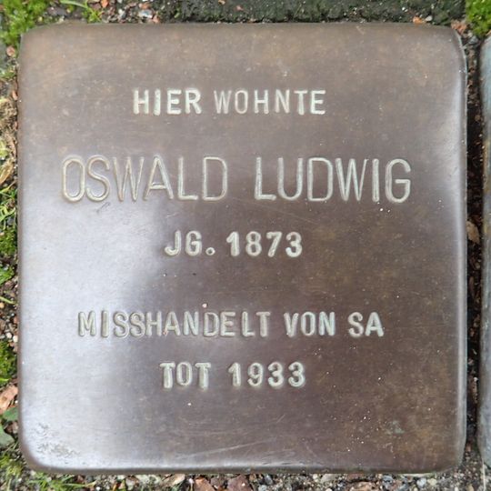 Stolperstein em memória de Oswald Ludwig