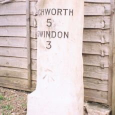 Milestone, Lower Stratton, outside No. 161 Swindon Road