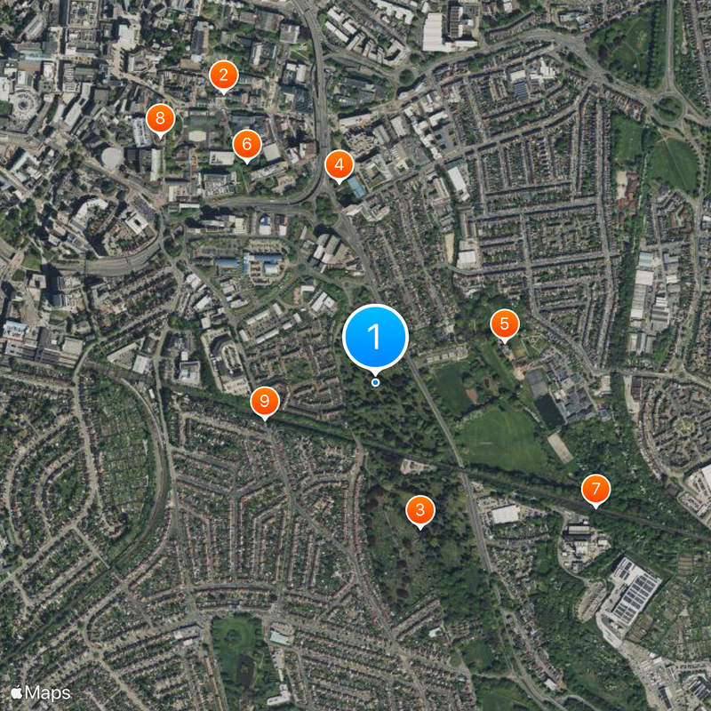 CV postcode area Mapa