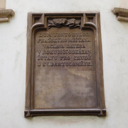 Plaque to Václav Bayer