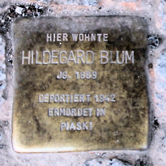Stolperstein dedicated to Hildegard Blum