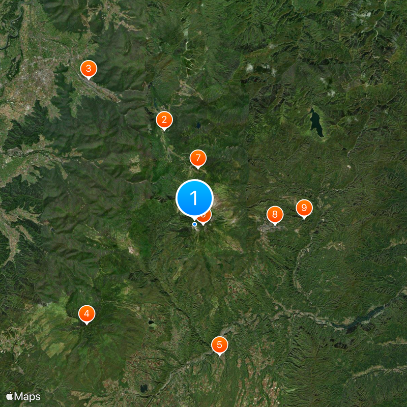 Mount Kusatsu-Shirane Mapa