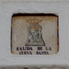 Ceramic panel of Our Lady of Cueva Santa at 12 Santuario avenue