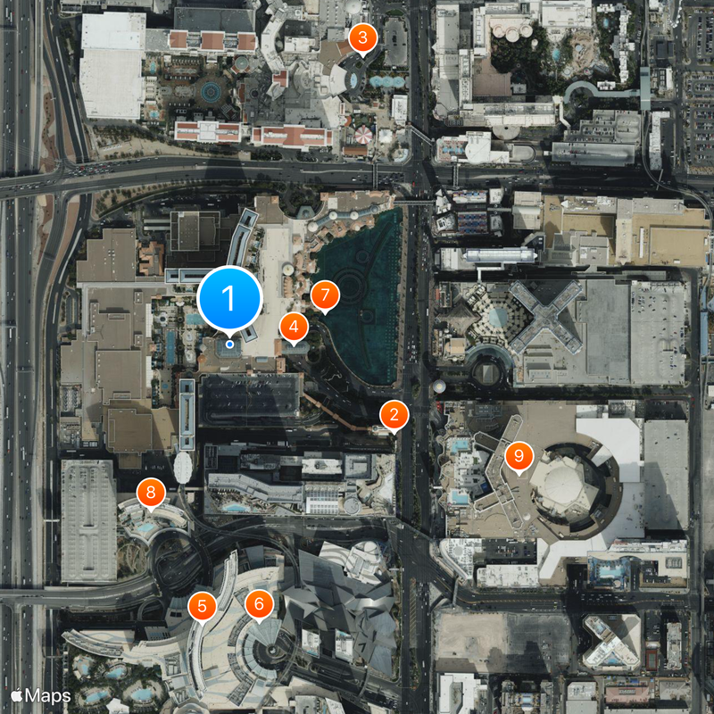 Bellagio Conservatory & Botanical Gardens Kaart