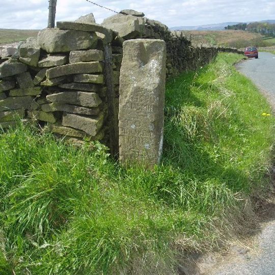 Milestone at Four Lane Ends at SD 815427