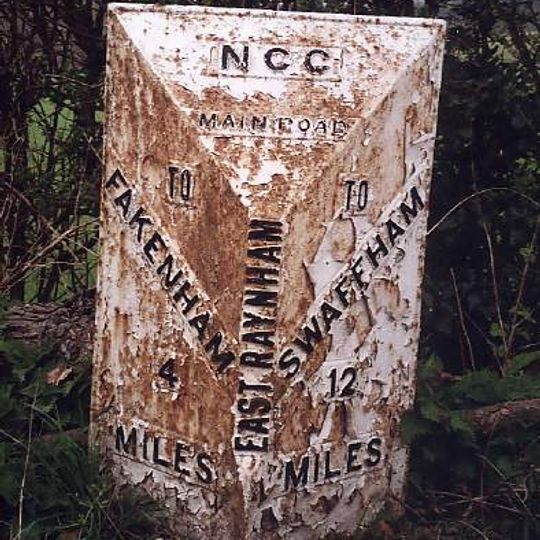 Milepost, 70yds S of farm track and pillbox