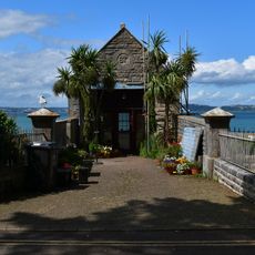 Hm Coastguard Rescue Station Including Walls, Piers, Railings At Front Approach