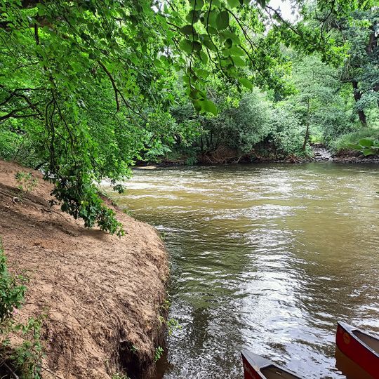Kleiner Badestrand am Huntebogen