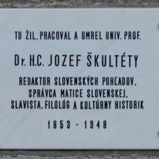 Pôsobisko J. Škultétyho, tabuľa pamätná