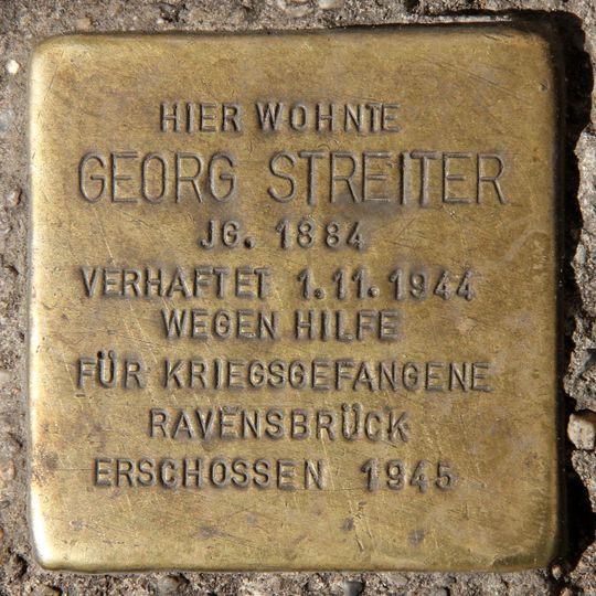 Stolperstein en memoria de Georg Streiter
