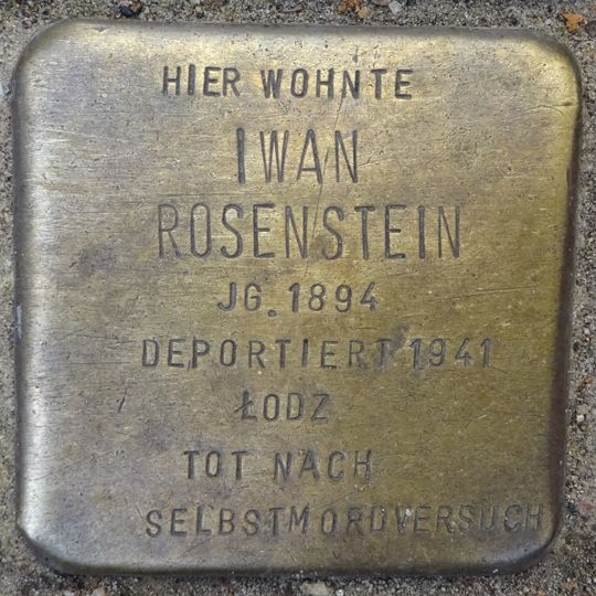 Stolperstein en memoria de Iwan Rosenstein