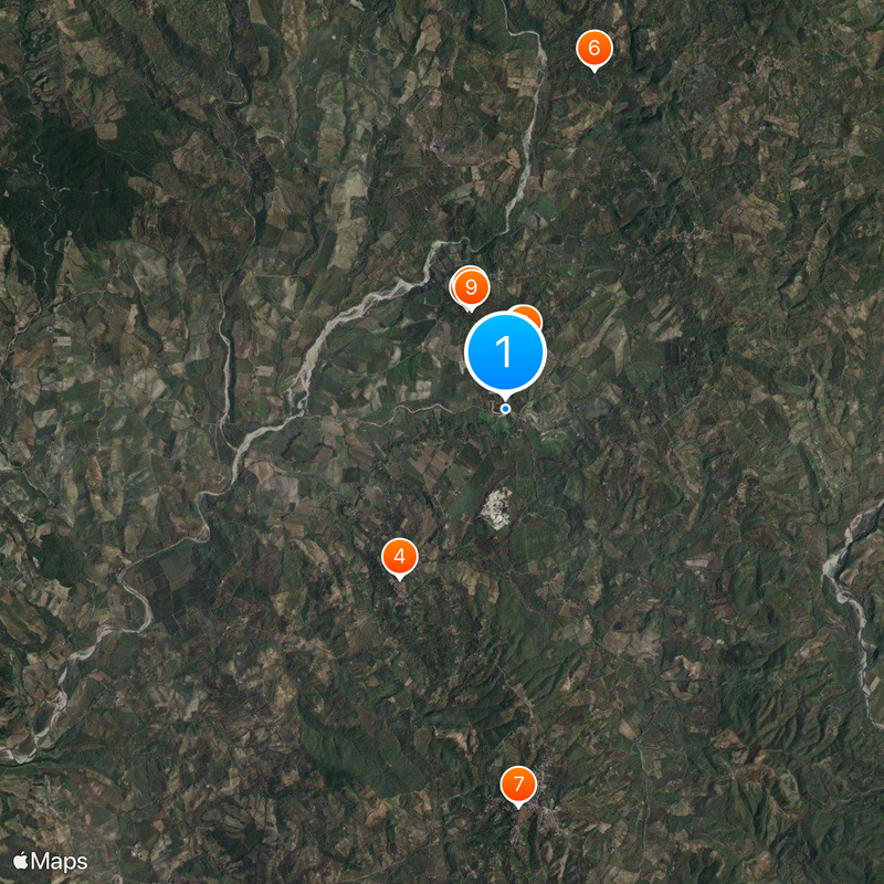 Cascate del Mulino Kaart