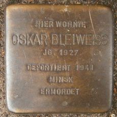 Stolperstein dedicated to Oskar Bleiweiss