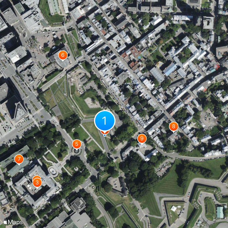 Ramparts of Quebec City Map