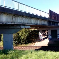 Železobetonový most silnice III/12236 přes železniční trať u Zbudova