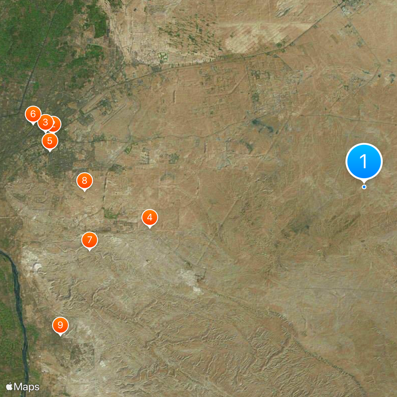 Futura capital egípcia Mapa