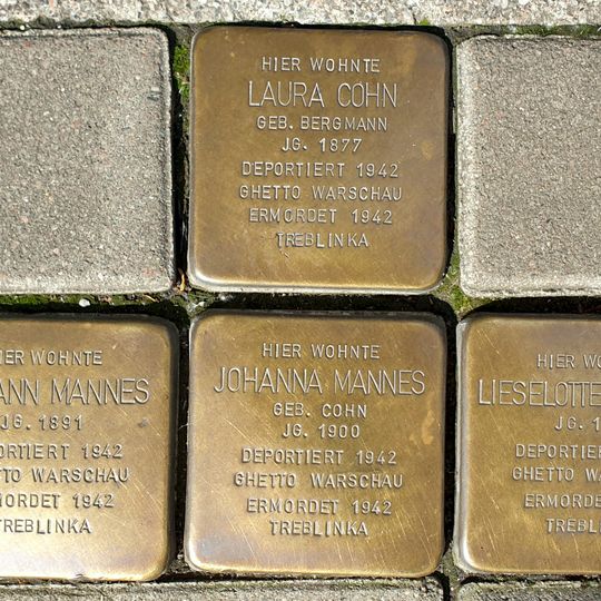 Stolperstein en memoria de Hamann Mannes