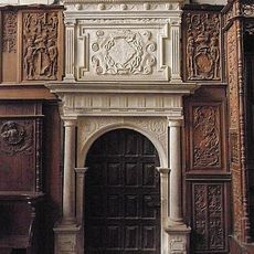 Porte de la sacristie de la collégiale Sainte-Madeleine de Champeaux