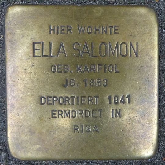 Stolperstein en memoria de Ella Salomon